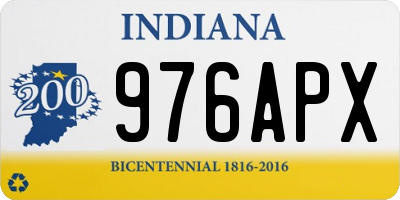 IN license plate 976APX