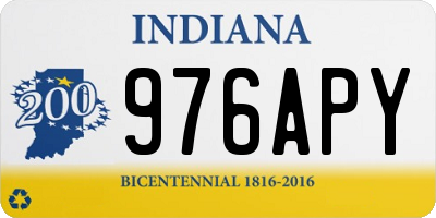 IN license plate 976APY