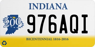 IN license plate 976AQI