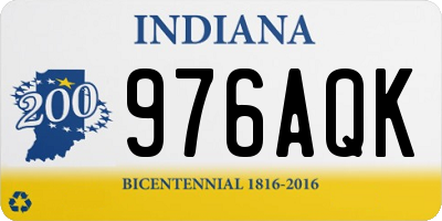 IN license plate 976AQK