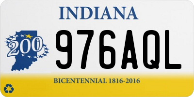 IN license plate 976AQL