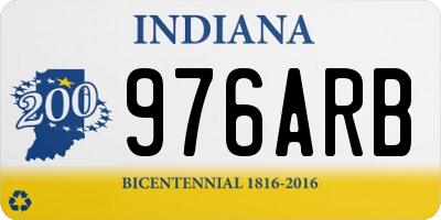IN license plate 976ARB