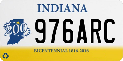 IN license plate 976ARC