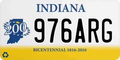 IN license plate 976ARG