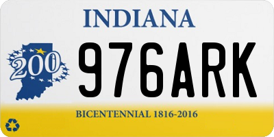 IN license plate 976ARK