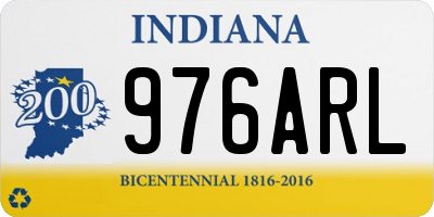 IN license plate 976ARL