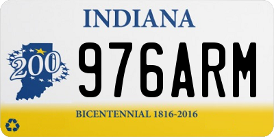 IN license plate 976ARM