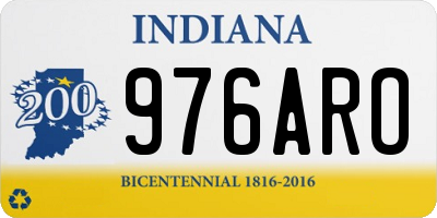 IN license plate 976ARO