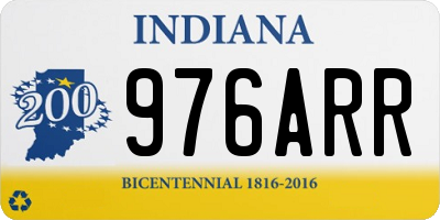 IN license plate 976ARR