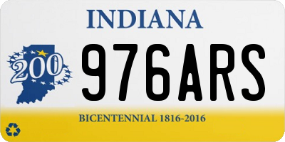 IN license plate 976ARS