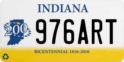 IN license plate 976ART