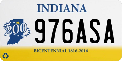 IN license plate 976ASA