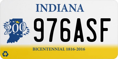 IN license plate 976ASF