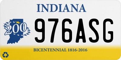 IN license plate 976ASG