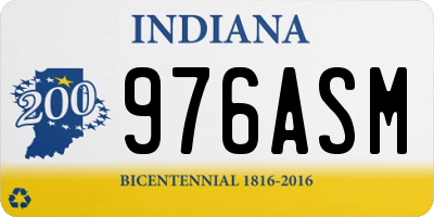 IN license plate 976ASM