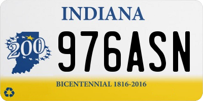 IN license plate 976ASN