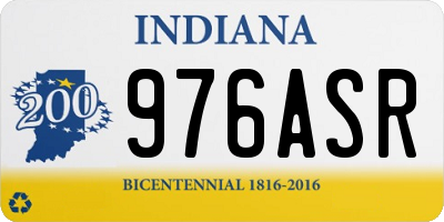 IN license plate 976ASR
