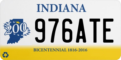 IN license plate 976ATE