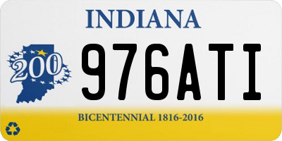 IN license plate 976ATI