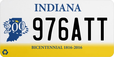 IN license plate 976ATT