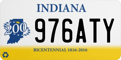 IN license plate 976ATY