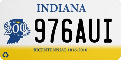 IN license plate 976AUI