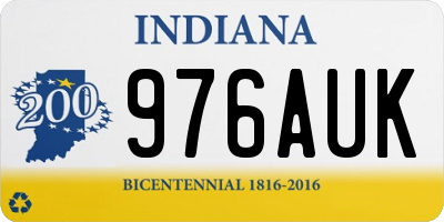 IN license plate 976AUK