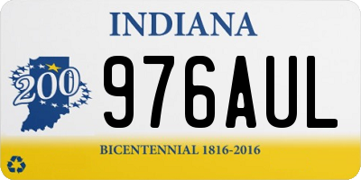 IN license plate 976AUL