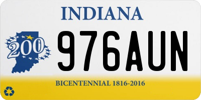 IN license plate 976AUN