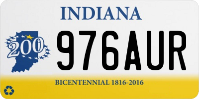 IN license plate 976AUR