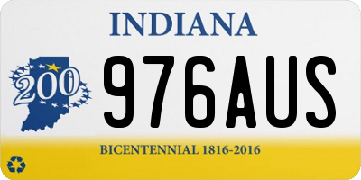 IN license plate 976AUS