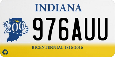 IN license plate 976AUU