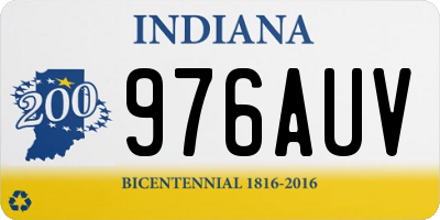 IN license plate 976AUV