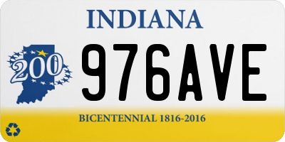 IN license plate 976AVE
