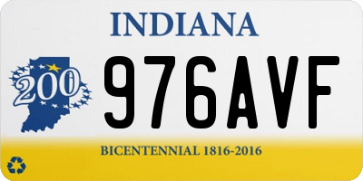 IN license plate 976AVF