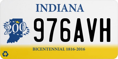 IN license plate 976AVH