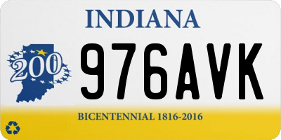 IN license plate 976AVK