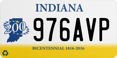IN license plate 976AVP