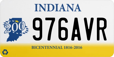 IN license plate 976AVR