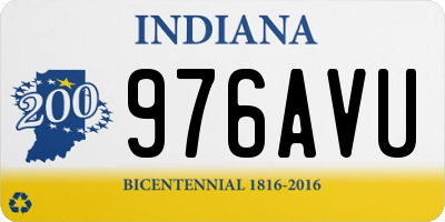 IN license plate 976AVU