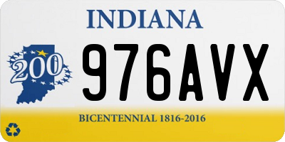 IN license plate 976AVX