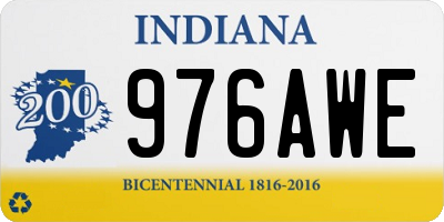 IN license plate 976AWE