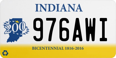 IN license plate 976AWI
