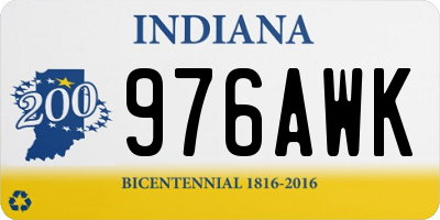 IN license plate 976AWK