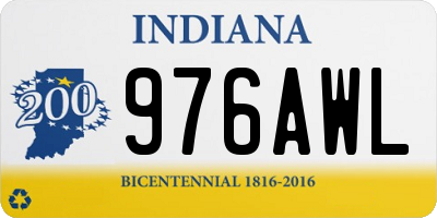 IN license plate 976AWL