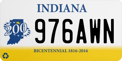 IN license plate 976AWN