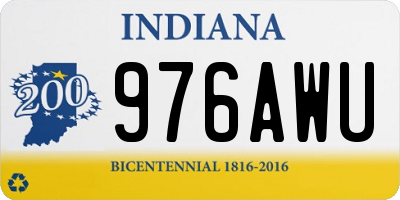 IN license plate 976AWU
