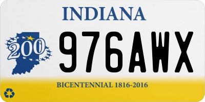 IN license plate 976AWX