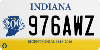 IN license plate 976AWZ