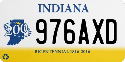 IN license plate 976AXD